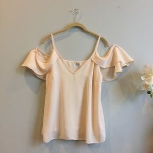 Flirty Flutter Sleeve Cold Shoulder Cami